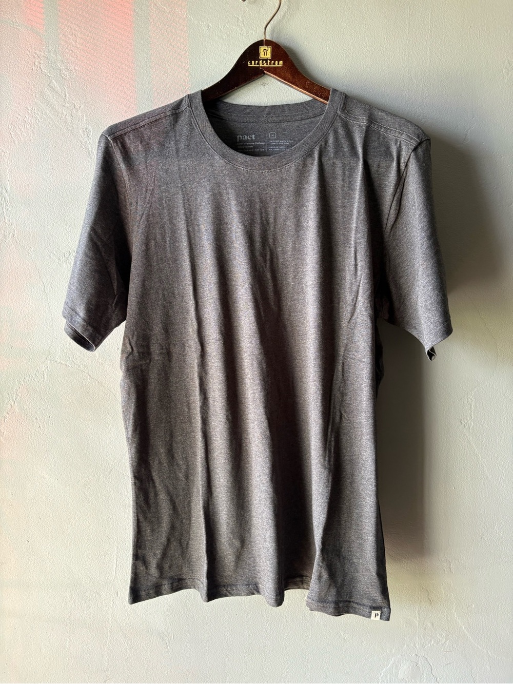 Pact Gray Crew Neck T-Shirt - Size M